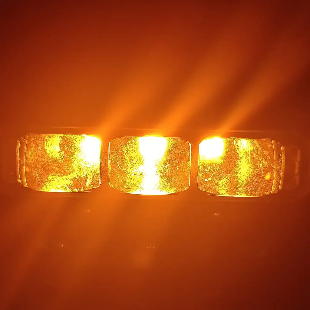 Exploradora Led Rectangular Sin Borde 3 Leds Spot Carro/moto A