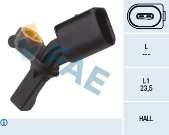 SENSOR ABS TRASERO DERECHO VOLKSWAGEN