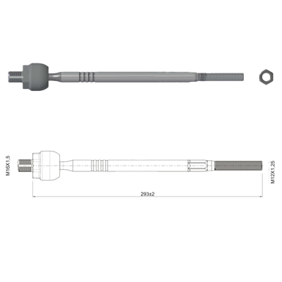 TERMINAL AXIAL DER/IZQ - KIA PICANTO MORNING PICANTO ION DIRECCION HIDRAULICA