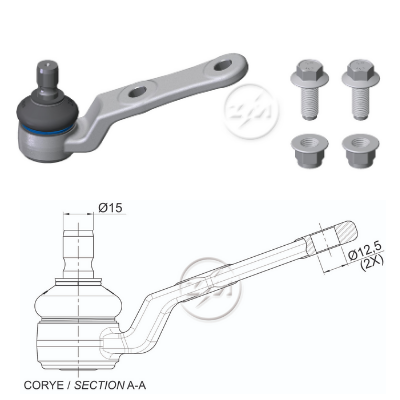 ROTULA INFERIOR DER/IZQ - CHEVROLET CHEVY (MECÃƒÂNICO) CORSA CAR:ÃƒÂ˜15 0IC-PERNOÃƒÂ˜15 0AGUJERO:ÃƒÂ˜12 5