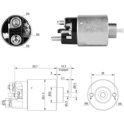 AUTOMATICO CHEVROLET AVEO 2011-2015 CRUZE 1.4 SONIC2015-2017 12V PUNTILLA TIPO MITSUBISHI