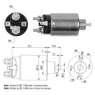 AUTOMATICO MAZDA 3 - 6 UNIV CABEZA PUNTILLA 12V 4HUECOS TIPO MITSUBISHI
