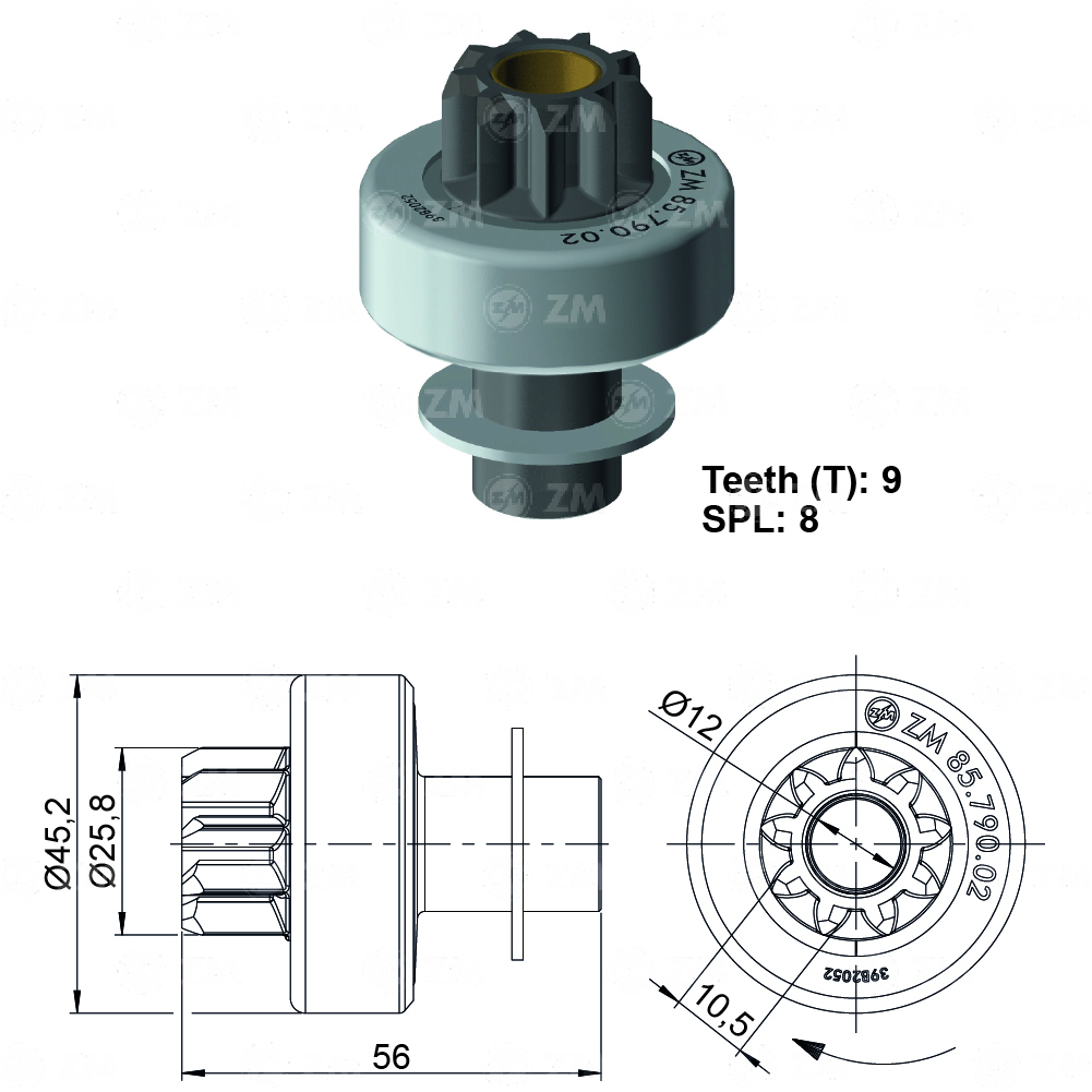 BENDIX RENAULT 4 12 KANGO MITSUBISHIADAPTACION 9D