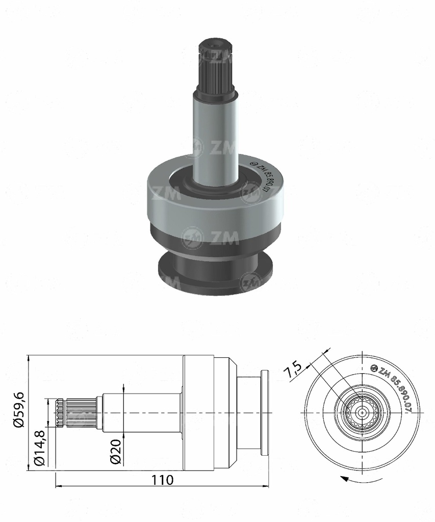 BENDIX RELACIONADO MITSUBISHI CANTER SIN PIÑONT-20