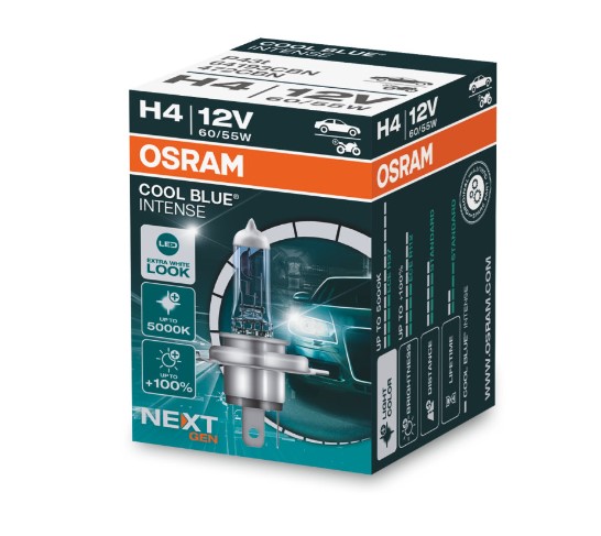 H4  P43T  12V  55/60W 5000K 100% MAS LUZ NEXT GEN