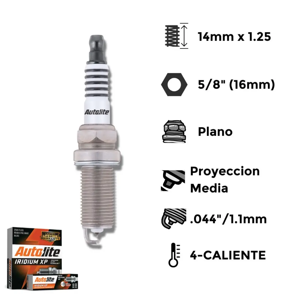 Caja X4 Bujías Autolite Iridium - PLATINO NGK IFR7G-11K