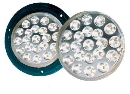 UNIDAD REVERSA BLANCA LED 12/24V CON SOPORTE 14.2 CM