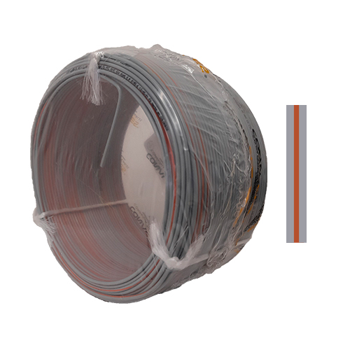CABLE VEHICULO 16AWG 50V 90 C GRIS-NARANJA