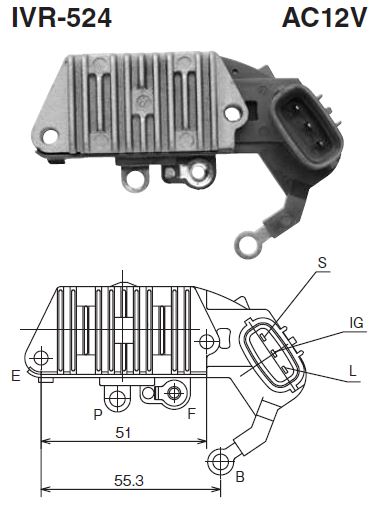 REGULADOR ALT. TOYOTA HILUX 12V - IN-439 NEW ERA