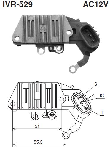 REGULADOR ALT. TOYOTA NIPONDENSO 12V - IN-437 NEW ERA