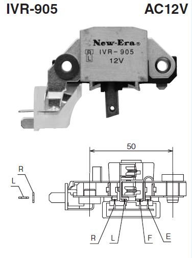 REGULADOR ALTERNADOR MAZDA TURBO 12V - IM-208 NEW ERA