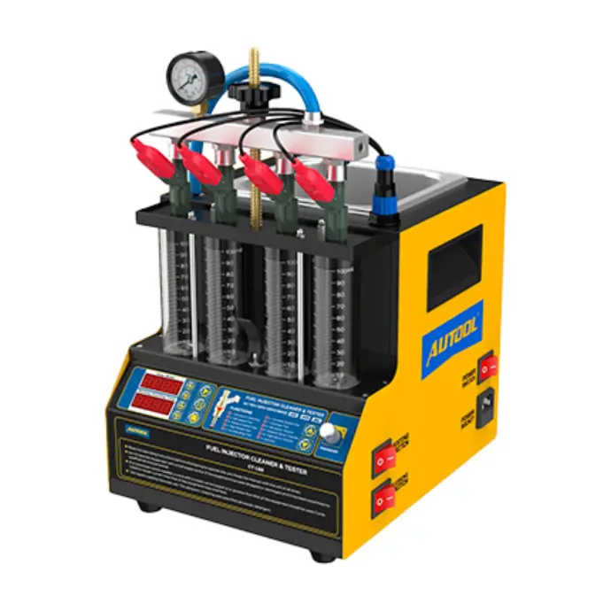 LIMPIADOR/PROBADOR DE INYECTORES CT160 PARA VEHICULO Y MOTOCICLETA , 4 PROBETAS CON TINA ULTRASONIDO