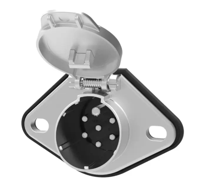Conector Hembra 7 Vias Metalico Con Empaque Largo (12V)Sae J560