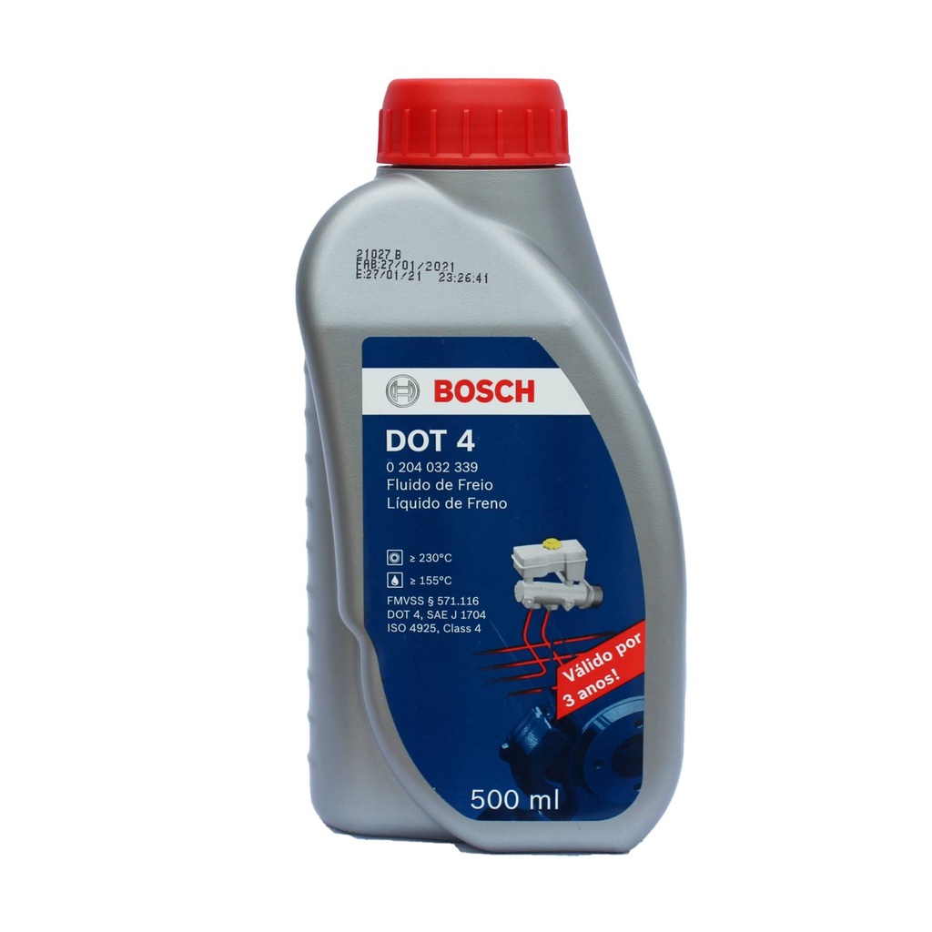 Liquido De Frenos Dot4 500Ml Brasil Rojo Ff4300