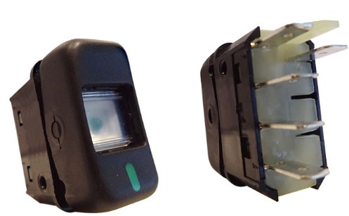 Interruptor De Tecla Buses Marcopolo 1 Posicion-Indicador De Posicion-Sin Retorno-5P 12V