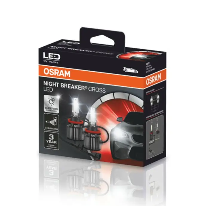 Bombillo Osram Led H11/H8/H16 Night Breaker Cross 3 Años Garantía
