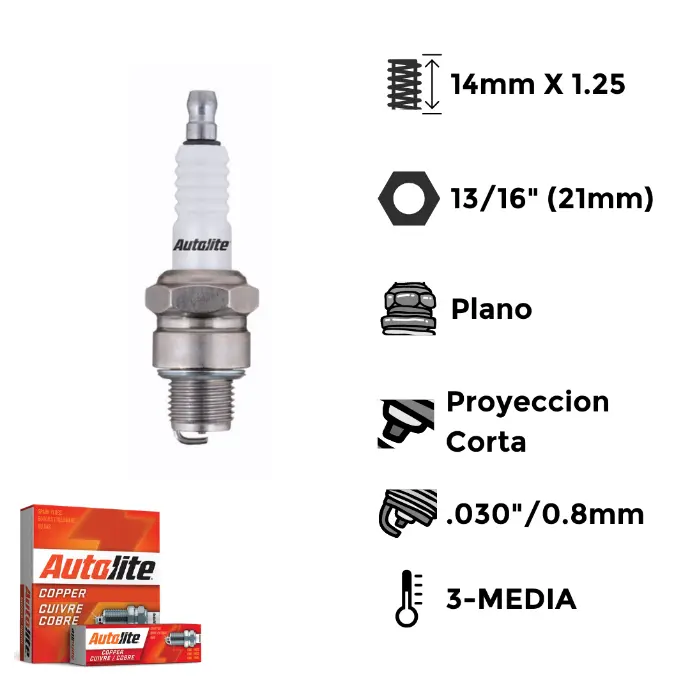 Bujías Autolite Cobre X4 NGK B7HS - B7HVX