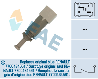 [FAE-24891] PERA DE FRENO RENAULT 2 PINES (A1-B3)