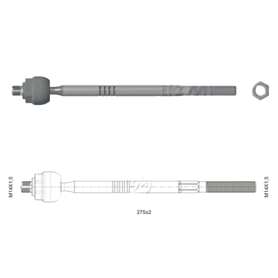 [ZM-17011011] TERMINAL AXIAL DER/IZQ FIAT LINEA 09-16 PUNTO 08-17 L:275 RC:M14-1,50 RP:M14-1,50 TP:86N.M MTC:78N.M