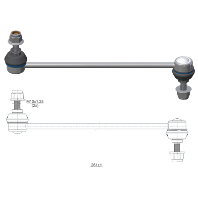 [ZM-37011413] LINK FRONTAL DER/IZQ - CHEVROLET AVEO T250, T255 VIVANT 04/09 DAEWOO NUBIRA