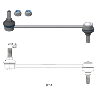 [ZM-37011464] LINK FRONTAL DERECHO - FORD RANGER 13/16