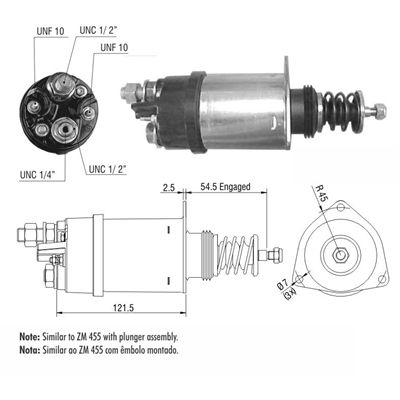 [ZM-355] AUTOMATICO 42MT 37MT 41MT 12V COMPLETO C/EMBOLO 4TORNILLOS
