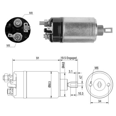 [ZM-521] AUTOMATICO VW ESCARABAJO KOMBI 12V TIPO BOSCH