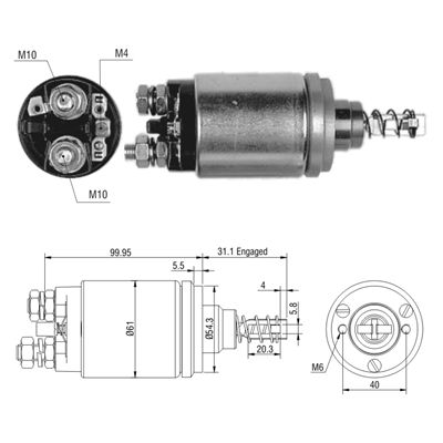 [ZM-542] AUTOMATICO MERCEDES VOLVO 2 HUECOS 12V TIPO BOSCH