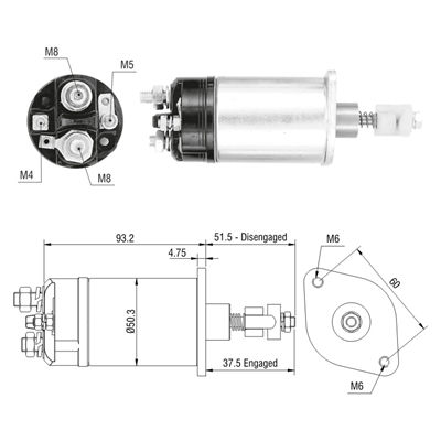 [ZM-821] AUTOMATICO FORD 5000 F100 F150 EMBOLO PLASTICO 12V