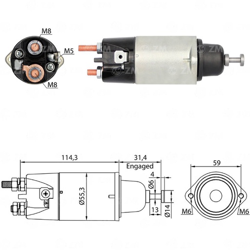 [ZM-898] AUTOMATICO MITSUBISHI FUSO CANTER CATERPILLAR 320 24VCON OREJAS FD42