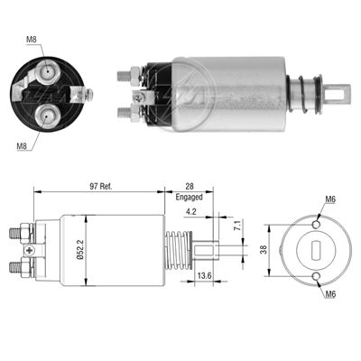 [ZM-982] AUTOMATICO NISSAN 180 24V ARRQ HITACHI = ZM-3525