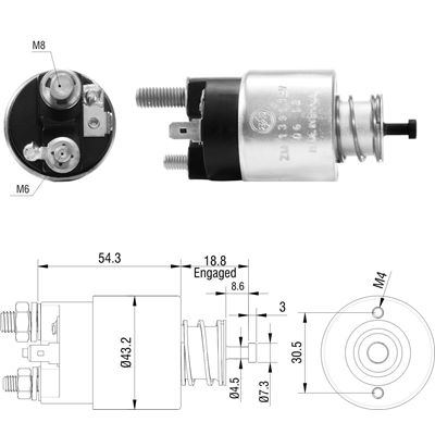 [ZM-1391] AUTOMATICO HYUNDAI VISION ELANTRA KIA RIO 1.6 12VPG260B TORNILLO