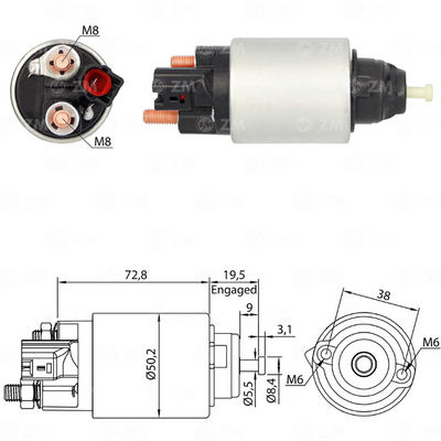 [ZM-1392] AUTOMATICO TOYOTA 4RUNNER FORTUNER HILUX 2.4 2.8 201512V MOTOR: 28100-0L260 1204841 TIPO VALEO