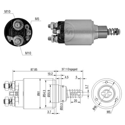 [ZM-1653] AUTOMATICO JOHN DEERE TIPO BOSCH 12V