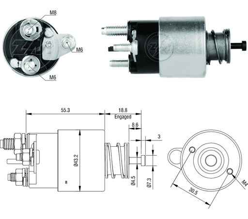 [ZM-6391] AUTOMATICO MERCEDES VITO 12V DOS TORNILLOS TIPO VALEO