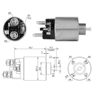 [ZM-8995] AUTOMATICO CITROEN C1 C2 C3 C4 XSARA PEUGEOT 2008 206207 307 12V