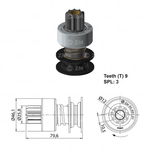 [8555101] BENDIX CHEVROLET TODOS EQP ORIG 9D