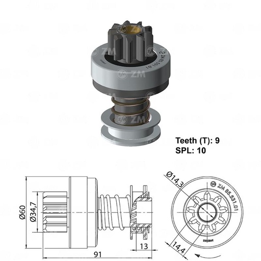 [8553101] BENDIX MERCEDES BENZ Y VOLKSWAGEN BUSETAS 9D