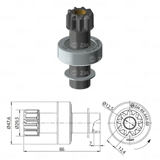 [8566003] BENDIX HONDA SUBARU VARIOS NIPONDENNSO 9D