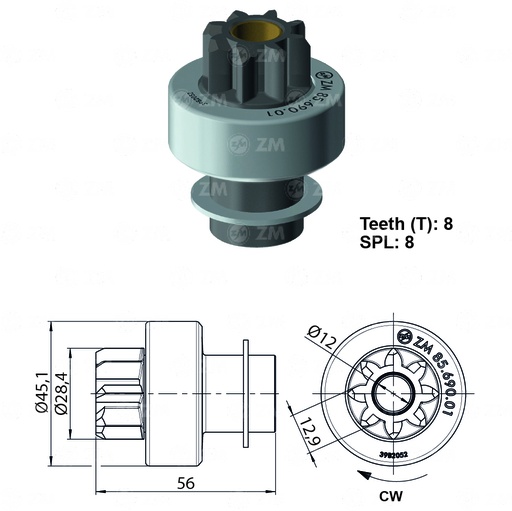 [8569001] BENDIX MAZDA SAMURAI KIAHYUNDAI/ATOS/ACCENT/EXCEL 8D