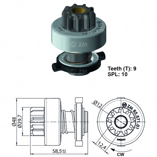 [8557101] BENDIX CHEVROLET LUV 2300 BOSCH 9D