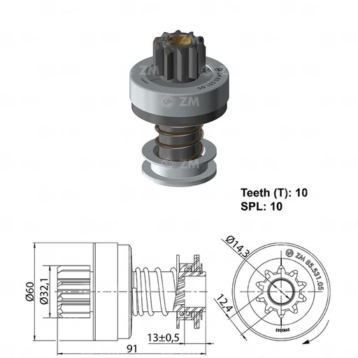 [8553105] BENDIX TRACTORES JOHN DEERE M N 10D