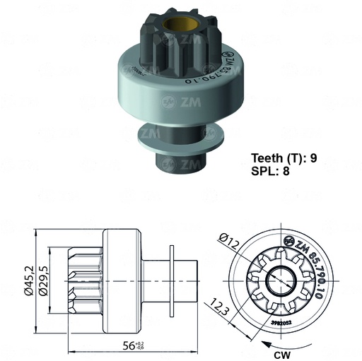 [8579010] BENDIX MAZDA 626 MILENIO =450 T-9