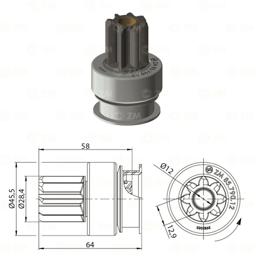 [8579012] BENDIX SUBARU FORESTER IMPREZA. OUTBACK T-8CCW MITSUBISHI
