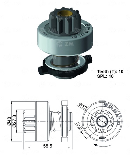 [8557102] BENDIX FIAT UNO MERCEDES BENZ ARRQ BOSCH /RENAULT-19 10D