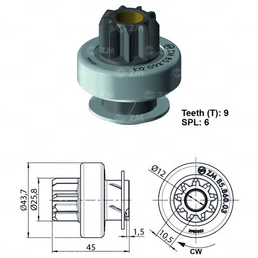 [8586003] BENDIX DAEWOO TAXI BAJITO 9D