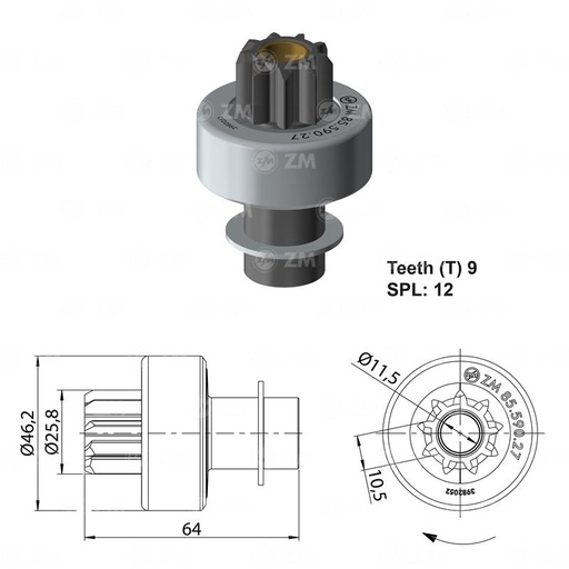[8559027] BENDIX FIAT PALIO VALEO 9D