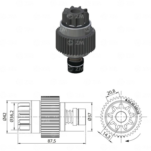 [8568005] BENDIX RELACIONADO NPR NISSAN PATHFINDER YPATROL 4.5 Y 4.8 T-9