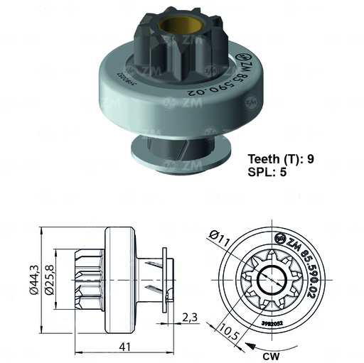 [8559002] BENDIX RENAULT TWINGO Y CLIO VALEO 9D