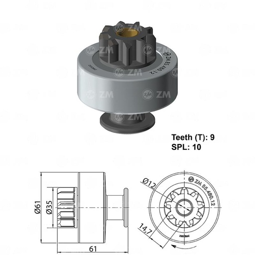 [8548012] BENDIX CHEVROLET SILVERADO AGRALE MWM LUCASPÑ35.5MM 9D